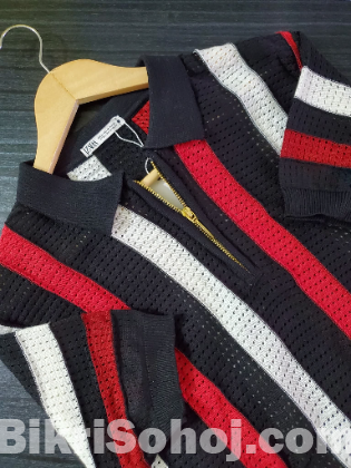 Zipper polo